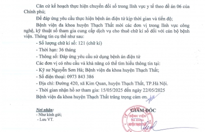 Cung cấp thư mời chào giá gói thầu 
