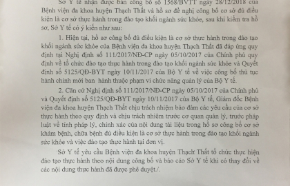 Thông tin tuyển dụng viên chức làm việc tại bệnh viện đa khoa huyện Thạch Thất năm 2019